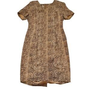 August Hale Vintage Animal Print Sheath Dress size 10 Deadstock NWT